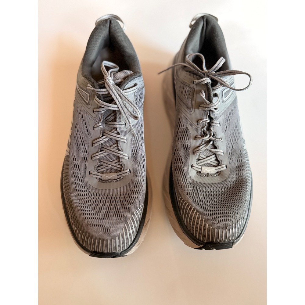 Hoka One One Bondi 7 Mens 11.5 Running Shoes Grey Wild Dove 1110518 WDDS